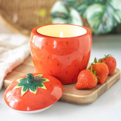 Bougie en forme de fraise