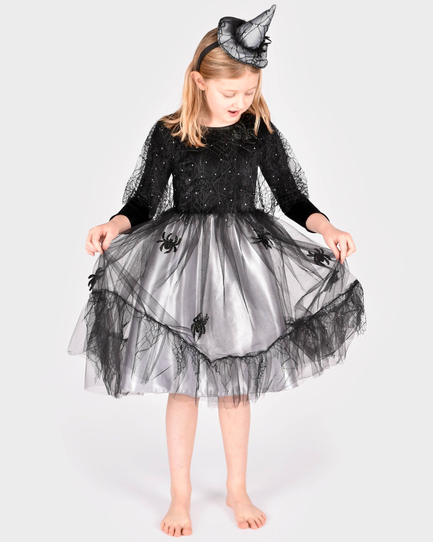Robe de sorcière avec accessoires, taille 98-104 cm, 2-4 ans