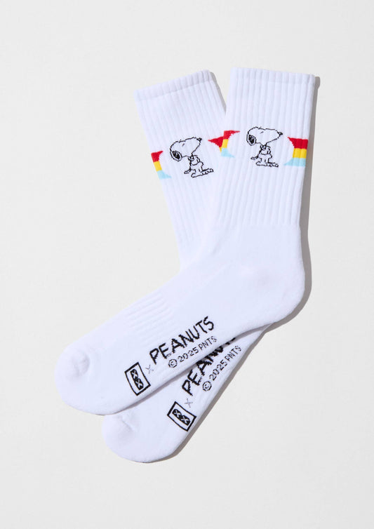 Calcetines BeSnoopy Rainbow Street 100 % algodón orgánico: blancos / talla 36/40