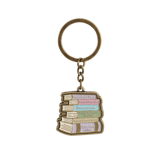 Llavero de metal - Jane Austen (Pila de libros)