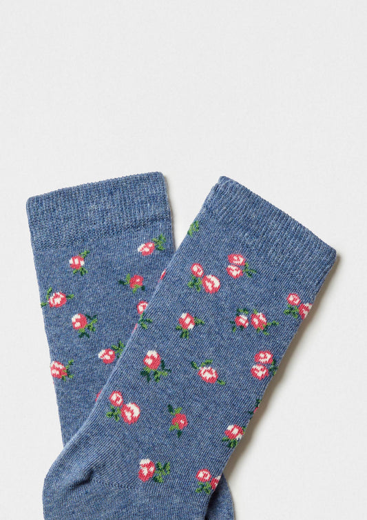 Chaussettes BeLiberty bleues en coton 100 % biologique pour femme