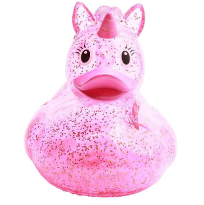 Canard Licorne Rose Pailleté XL
