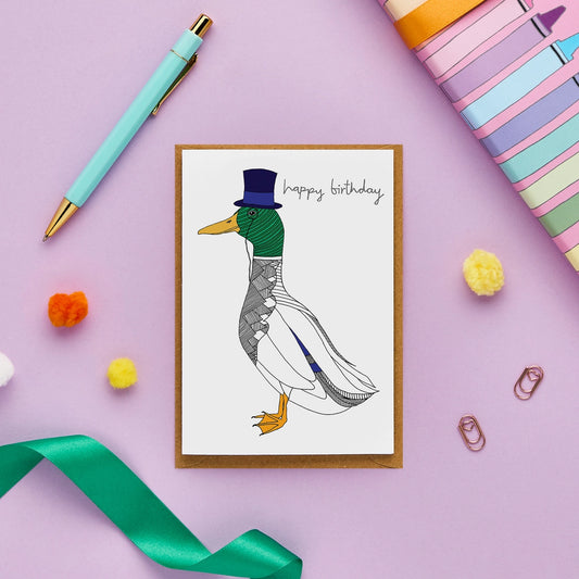 Tarjeta de cumpleaños del Sr. Pato Mallard