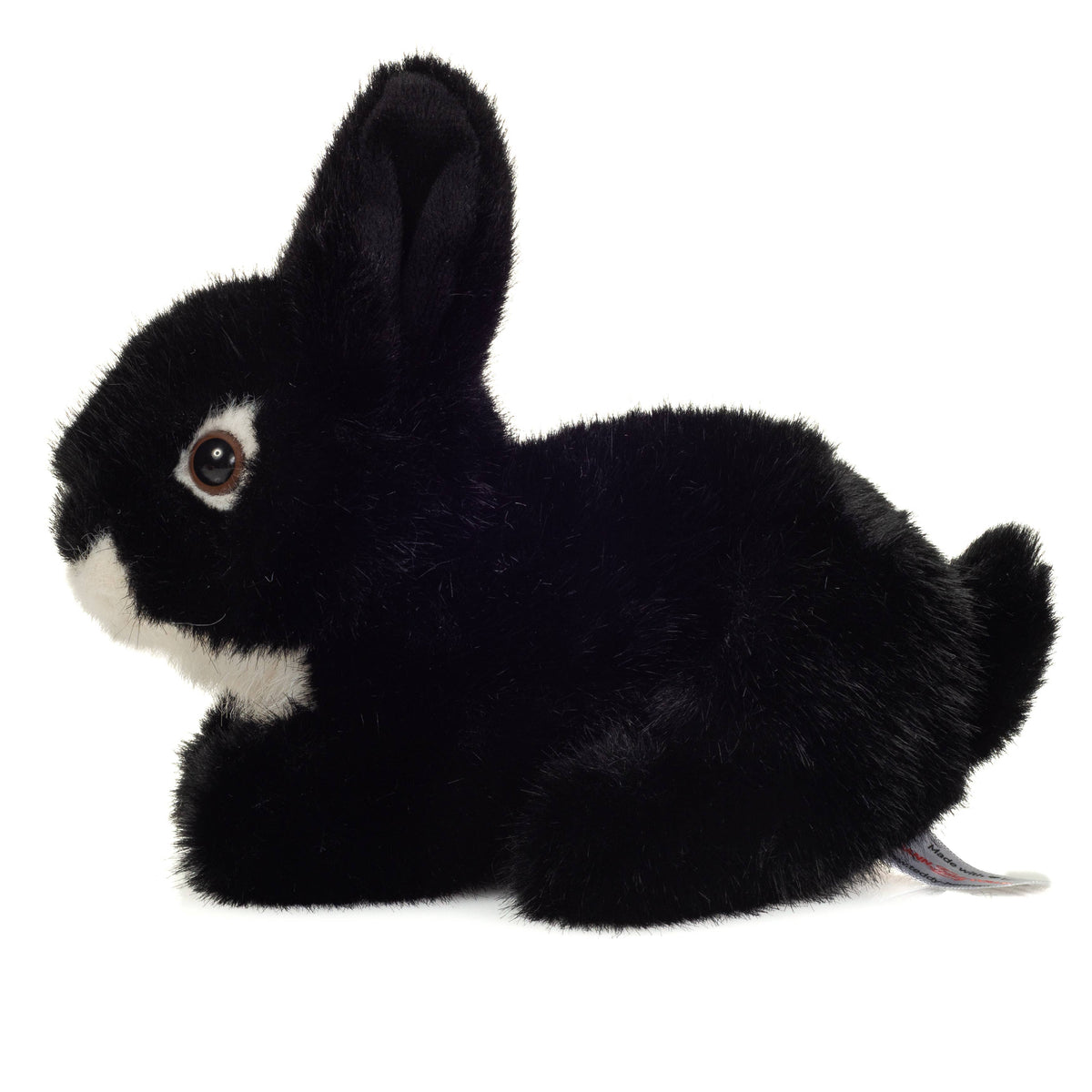 Zittend Zwart Konijn Knuffel