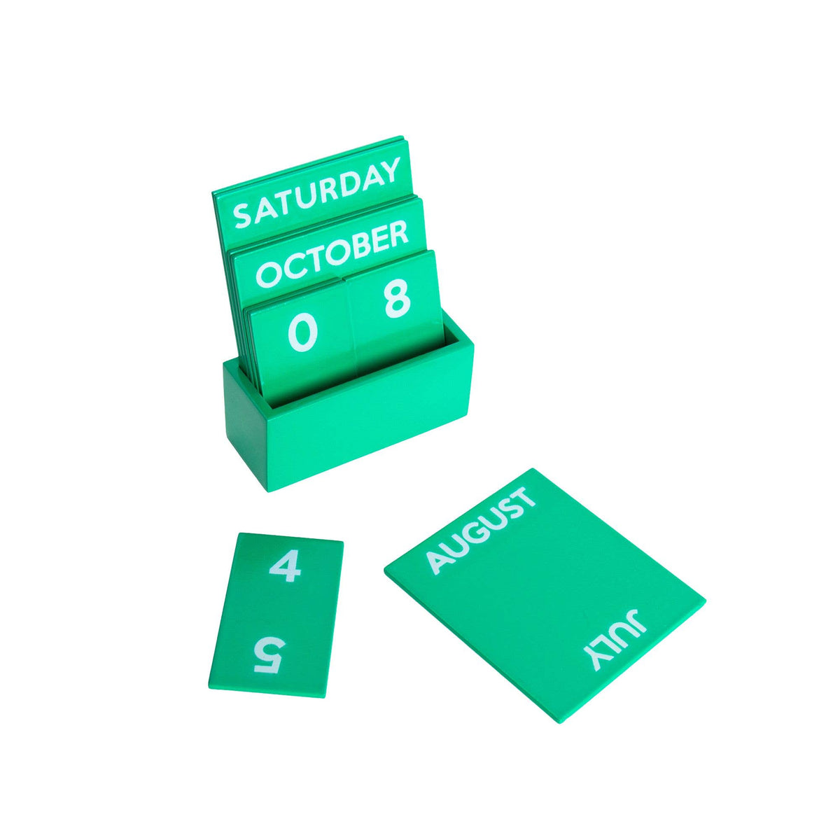 Small Green Calendar, Bright, Full Color