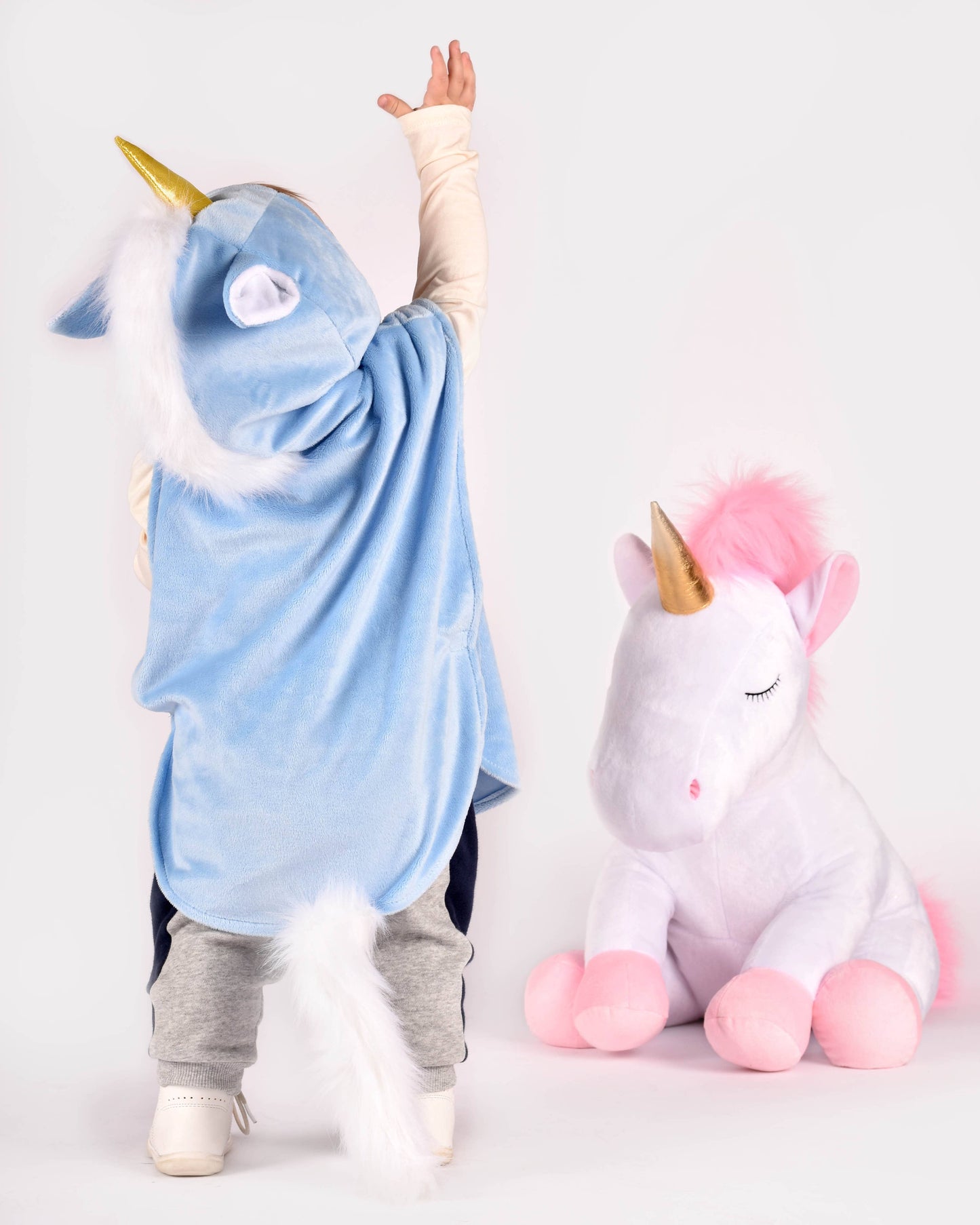 Mini cape licorne bleue 86-110 cl 1-4 ans