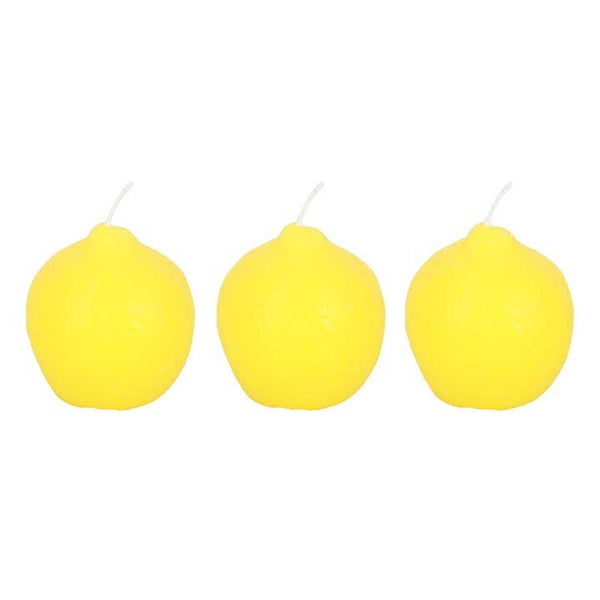 Ensemble de 3 bougies en forme de citron