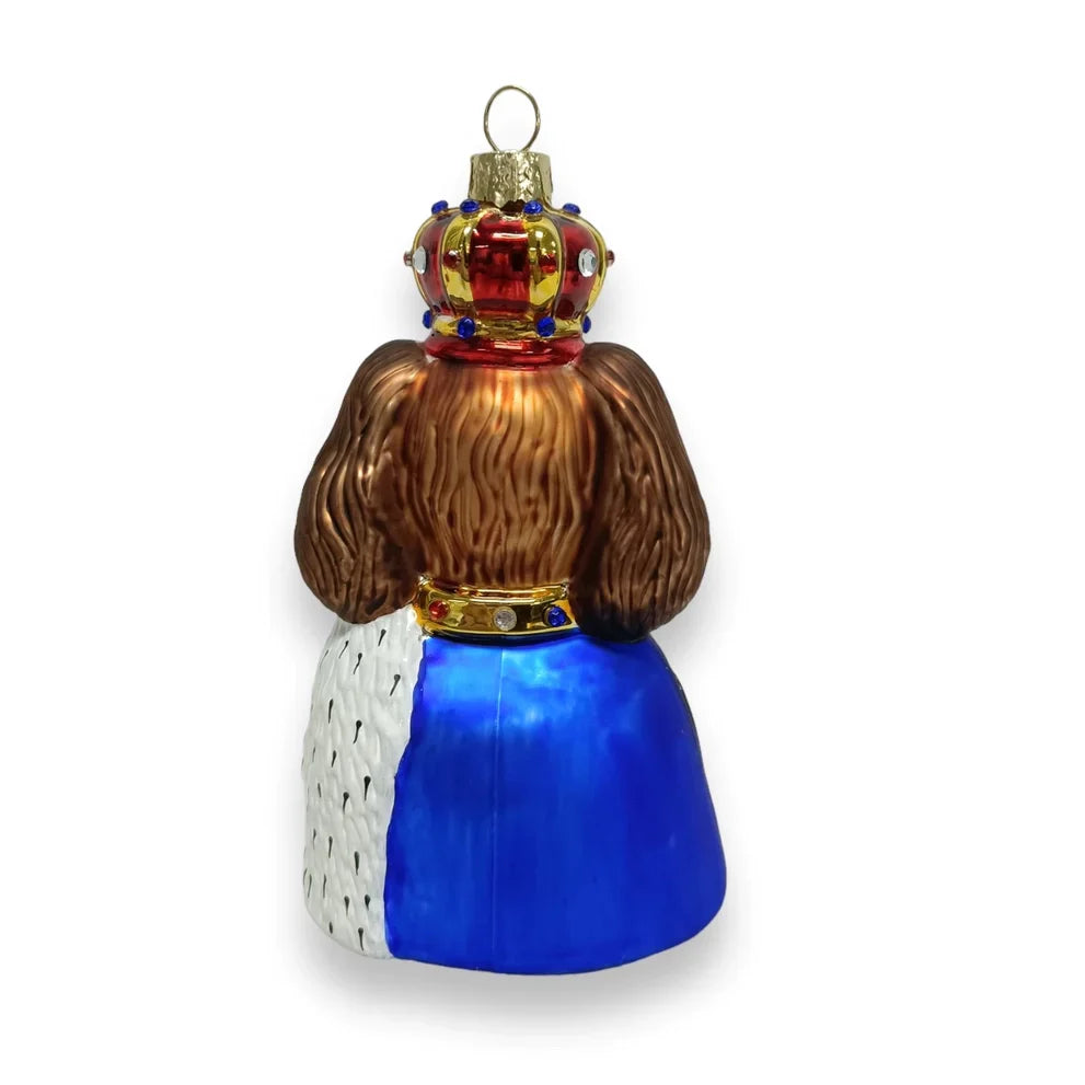 Weihnachtsanhänger Cavalier King Charles Blenheim « God Save the King »