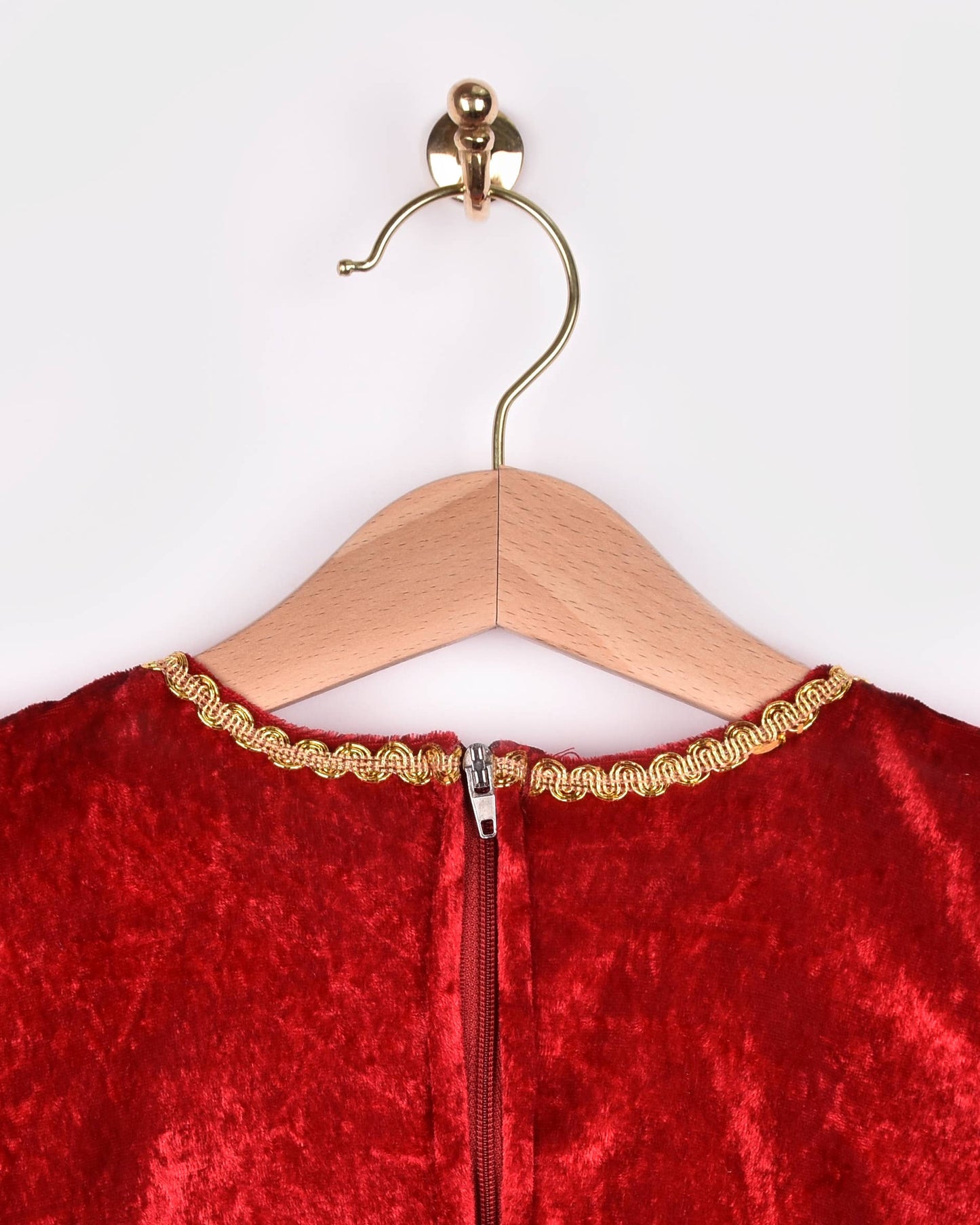 Robe de princesse en velours rouge taille 110-116 cm 4-6 ans