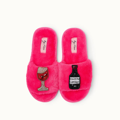 Paire de broches pour Chaussons - Vin rouge