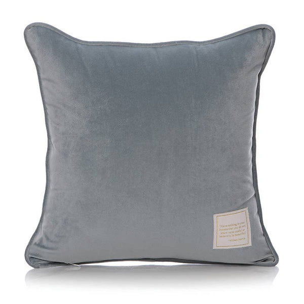 William Morris Strawberry Thief light blue cushion