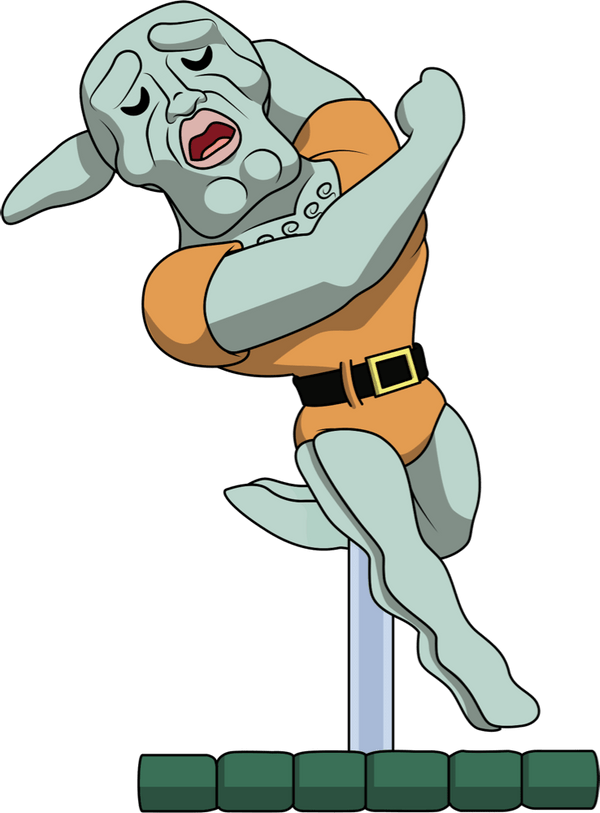 Falling Handsome Squidward
