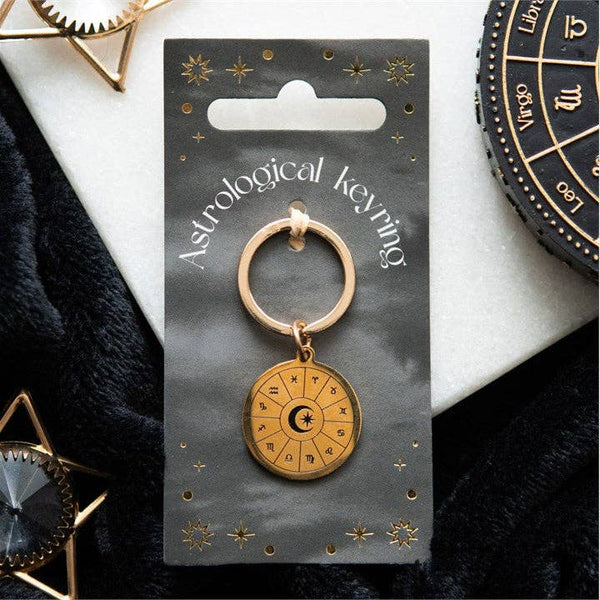 Astrology Wheel Keychain