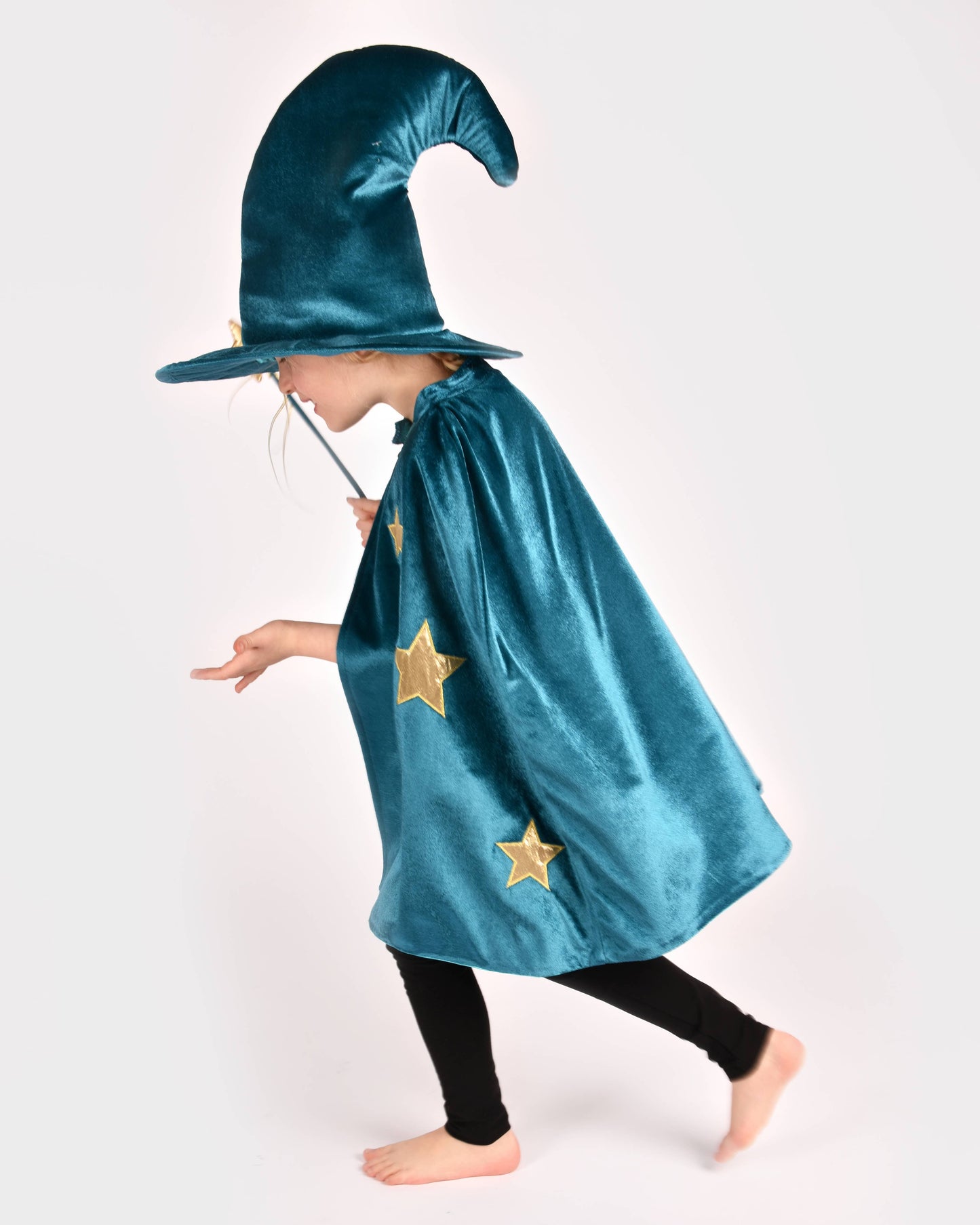 Ensemble Deluxe Sorcier en Velours, Taille 98-128 cm, 3-8 ans, 3 pièces