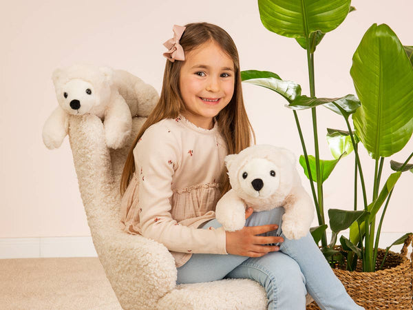 Peluche orso polare sdraiato