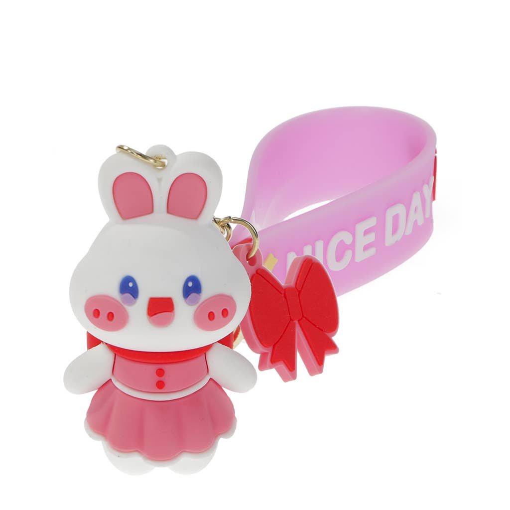 Breloque pour sac/porte-clés - Lapin