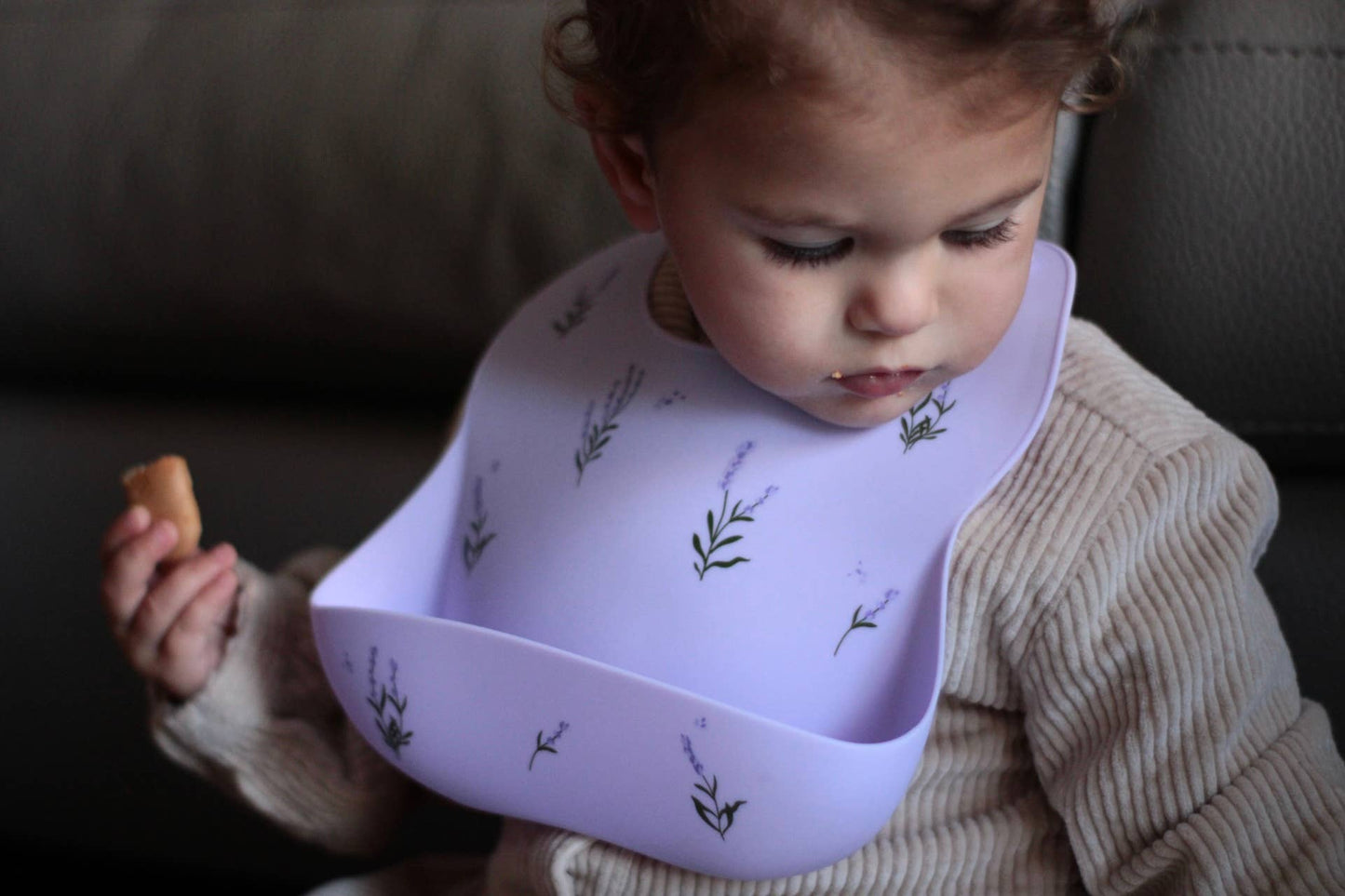 Bavoir en silicone Shayan lavandes - lilas