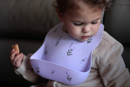Bavoir en silicone Shayan lavandes - lilas
