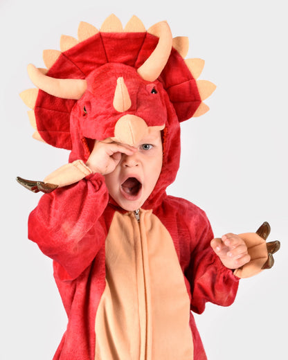 Combinaison dinosaure Tricératops pour enfants 4-6 ans (110-116 cm)
