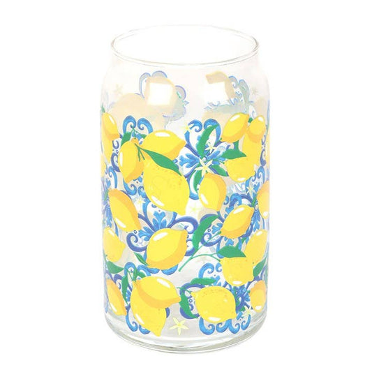 Can-Shaped Glass with Lemon Print