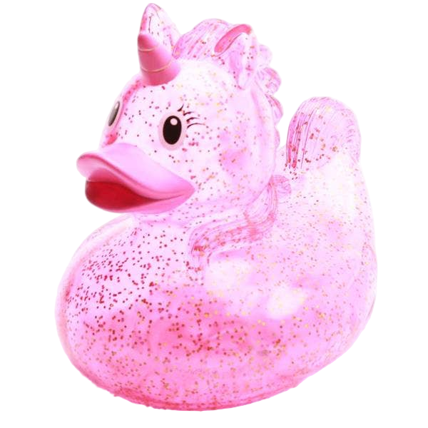 Paperella unicorno rosa glitterata XL