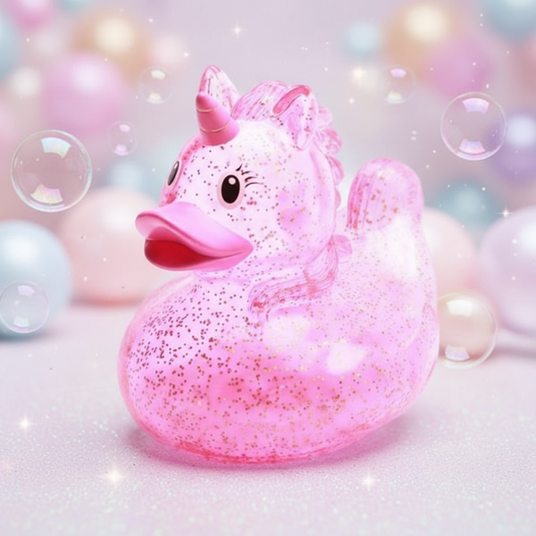 Paperella unicorno rosa glitterata XL