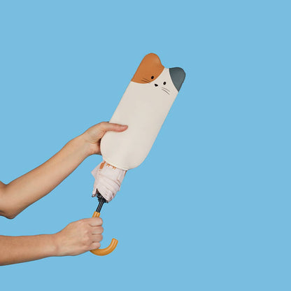 Guarda-chuva Meowmbrella Calico com capa, em neoprene.