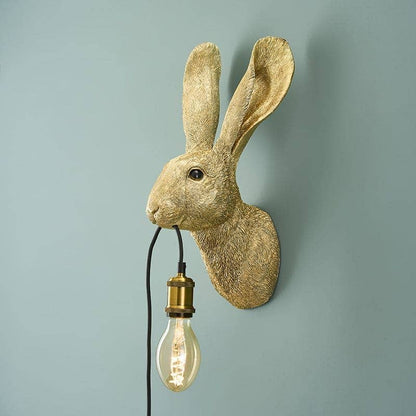 Hasi wall light, gold polyurethane resin, 22 x 19 x 46 cm