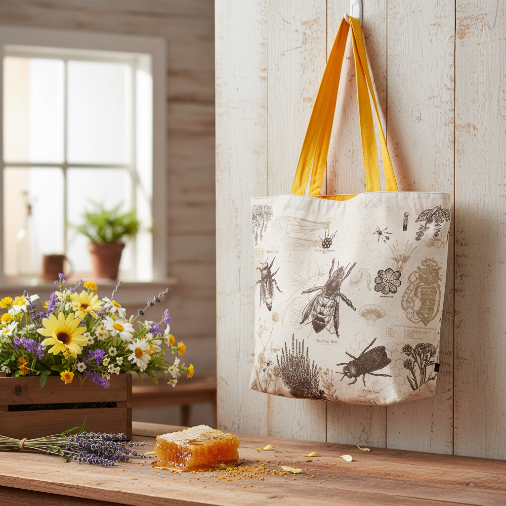 Sac fourre tout en toile Abeilles