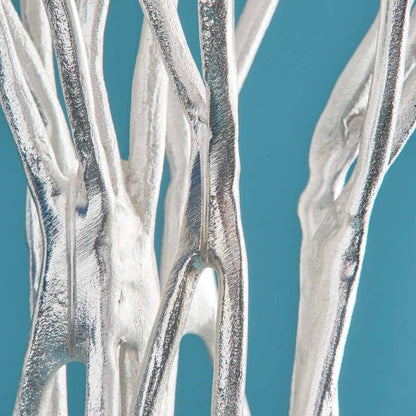 Chandelier Roots Argent, Aluminium, 25 x 22 x 63,5 cm