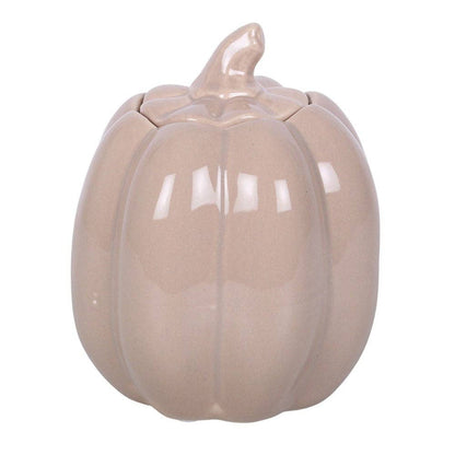 Grand brûle-parfum citrouille taupe