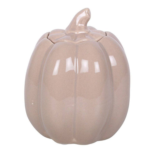 Grand brûle-parfum citrouille taupe