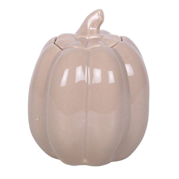 Grand brûle-parfum citrouille taupe