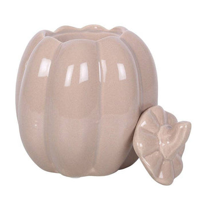 Grand brûle-parfum citrouille taupe