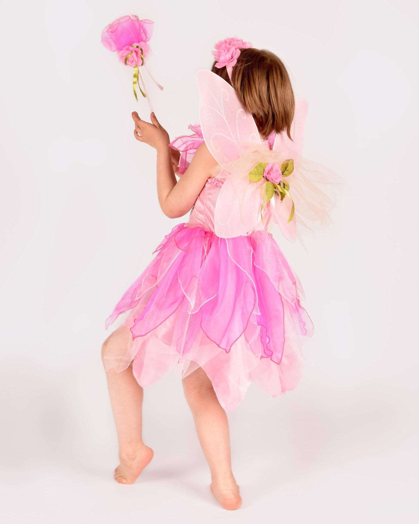Robe féerique avec ailes+diadème+baguette 122-128 cl 6-8 ans
