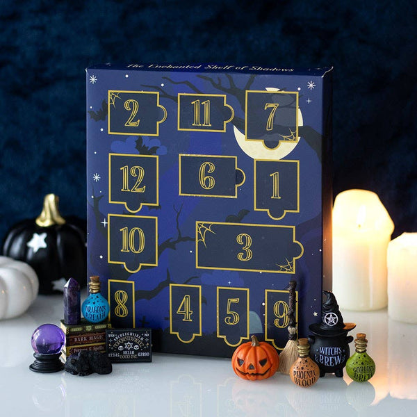 Calendario dell'Avvento di Halloween "Scaffale delle Ombre" 12 giorni