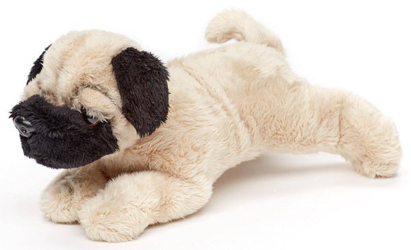 Peluche carlin (sans laisse), 21 cm (longueur), doudou ou peluche Uni Toys