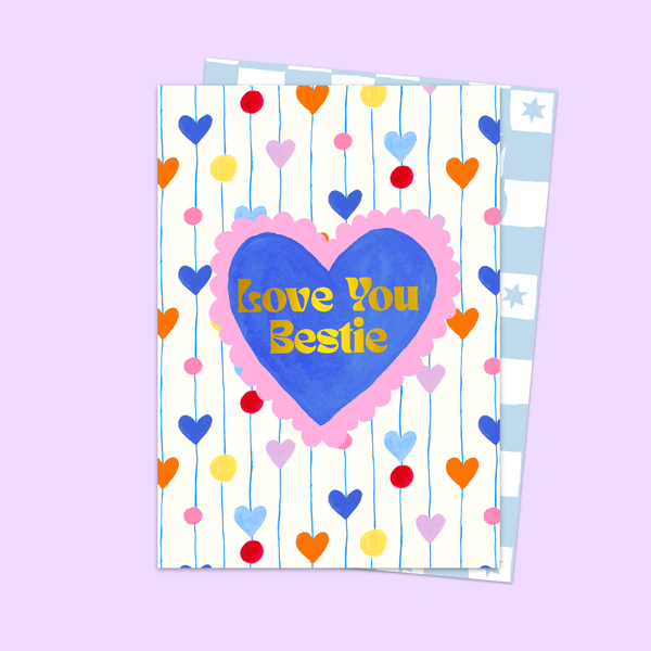 Tarjeta de felicitación para mejor amiga: «Te amo, mejor amiga»