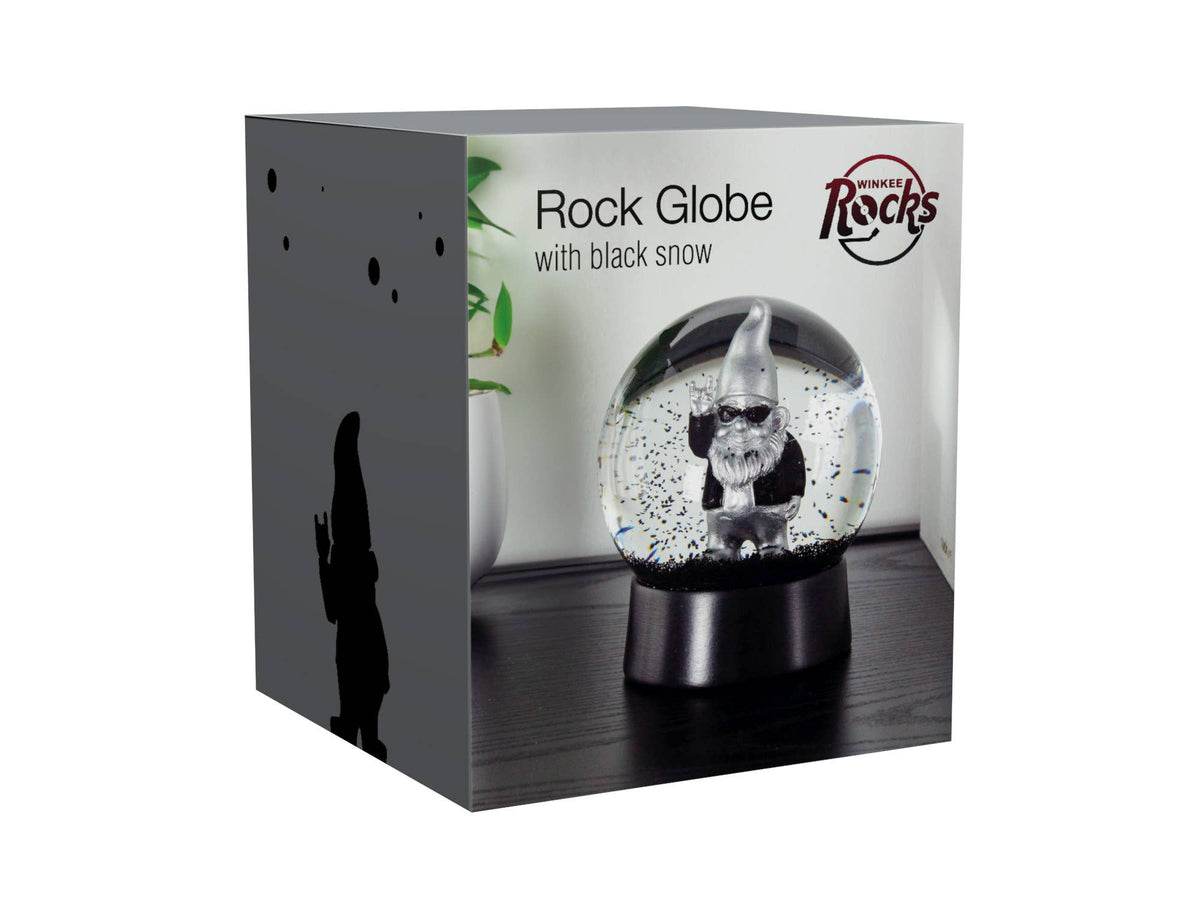 Boule à Neige Nain de Jardin Rock - Argent