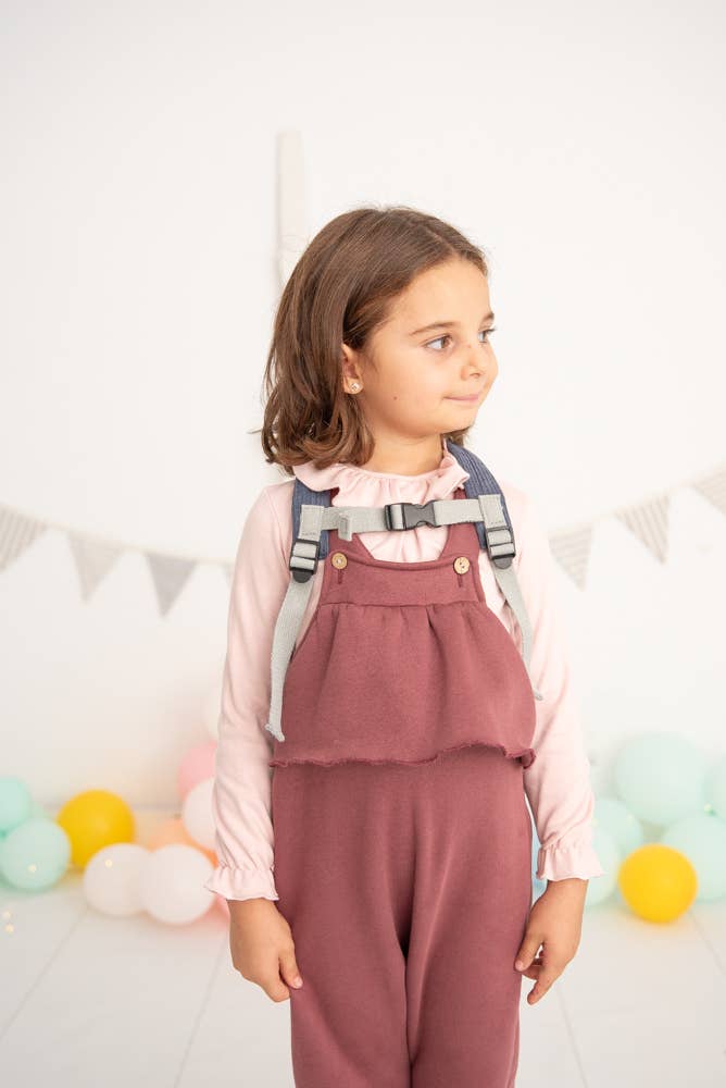 Zaino all'uncinetto a forma di pinguino – blu e bianco