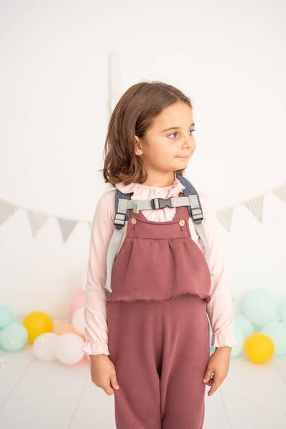 Zaino all'uncinetto a forma di pinguino – blu e bianco