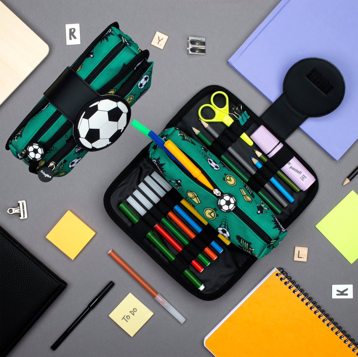 Trousse scolaire – Silicone Patch football