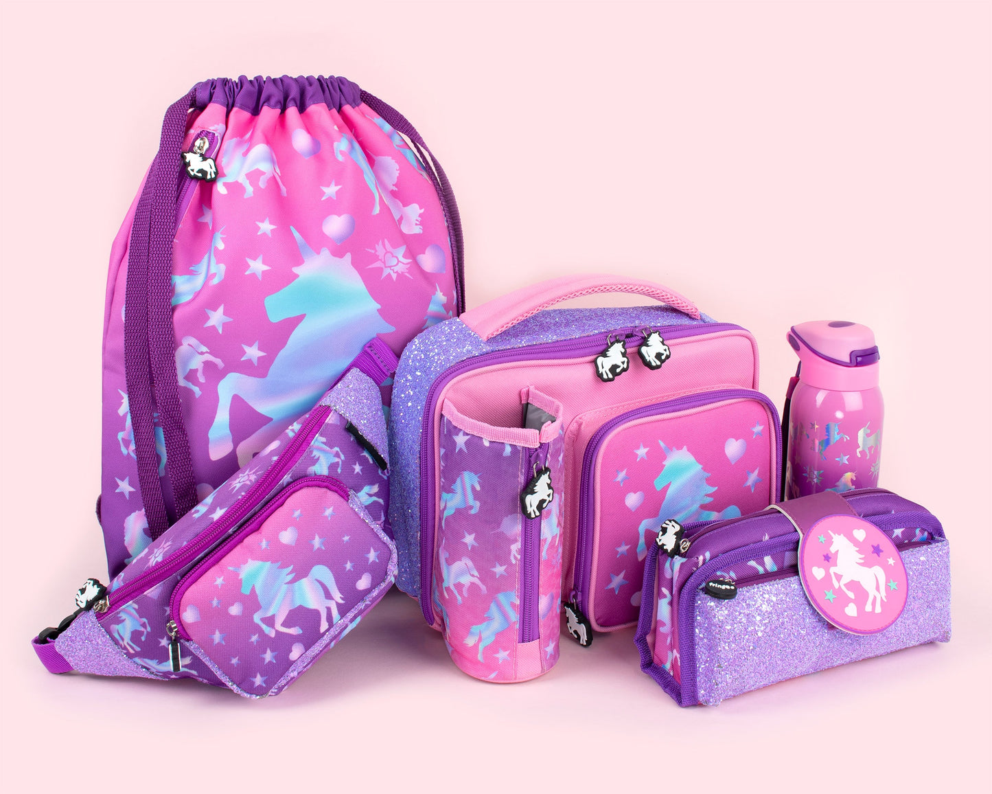 Trousse scolaire avec patch en silicone – licorne Ombre for | Fringoo