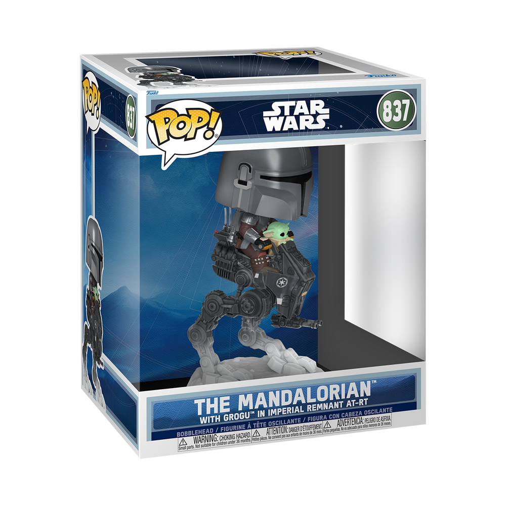 Pop! Rides Deluxe The Mandalorian with Grogu in Imperial Remnant AT-RT