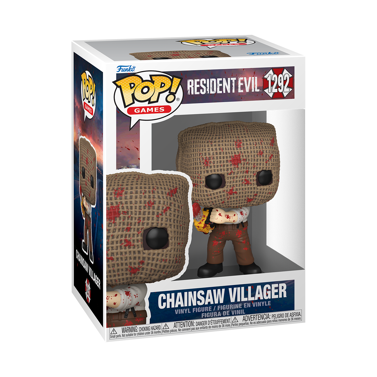 Funko Pop! Chainsaw Villager Bloody 1292 - boîte officielle Funko
