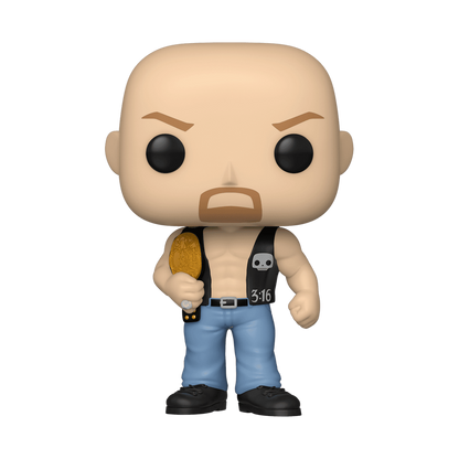 Pop! Stone Cold Steve Austin avec Ceinture de Champion - vue avant officielle