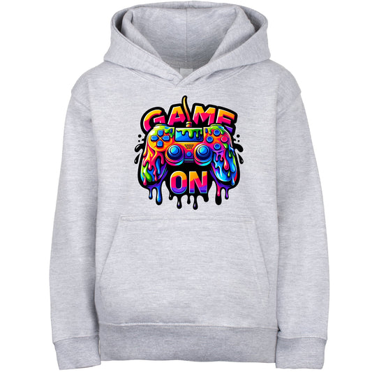 Sweat à capuche gaming – Fringoo gaming gris for Boys Cotton Rich Soft Hooded – Game on gris