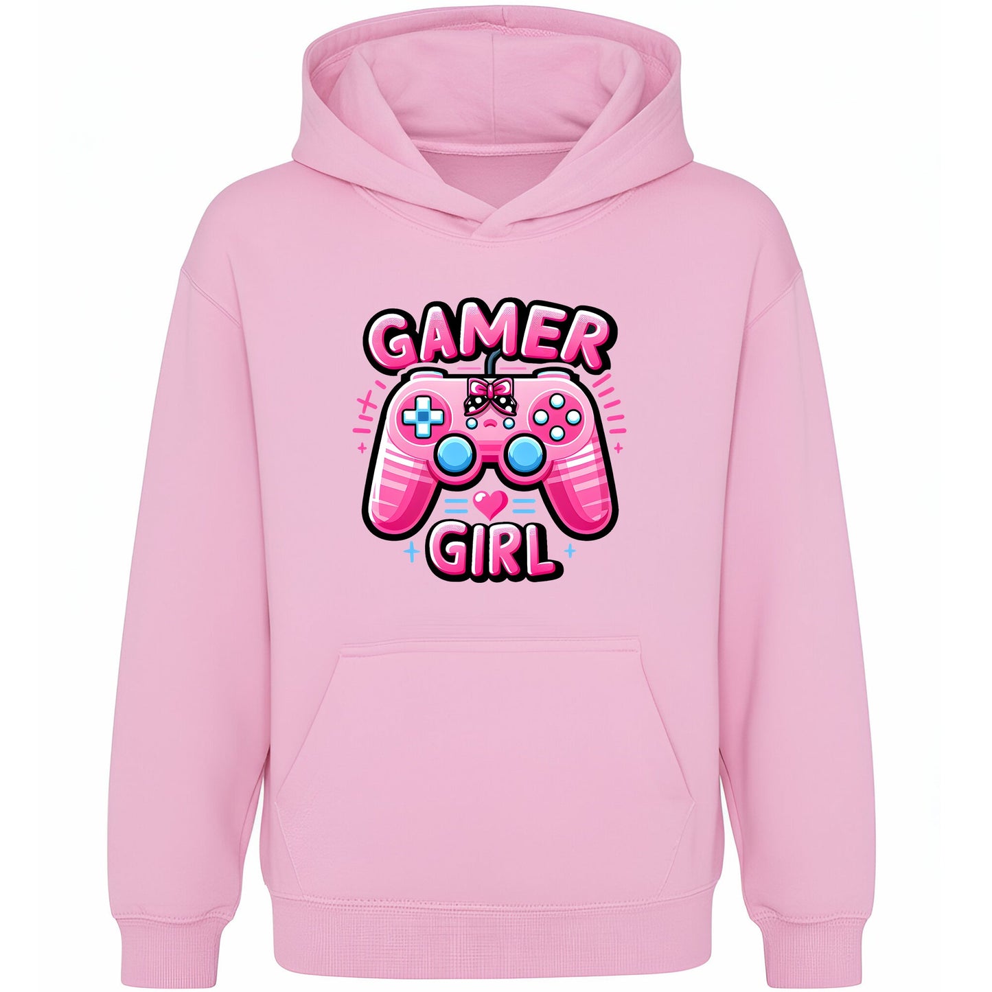 Fringoo gamer Sweat à capuche rose fille Cotton Rich Soft Hooded Sweatshirt- gamer Pad rose