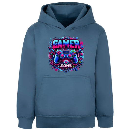 Fringoo gamer Sweat à capuche garçon Cotton Rich Soft Hooded Sweatshirt- gamer Zone bleu