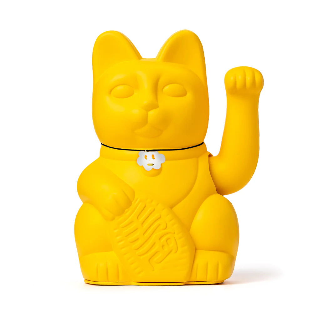 Chat Chanceux Jaune Citron